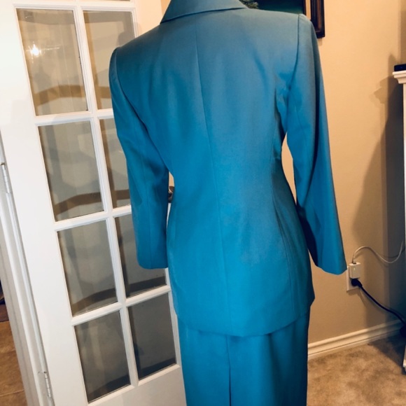 Kasper A.S.L. Petite Cerulean Blue Suit Jacket - Picture 4 of 6